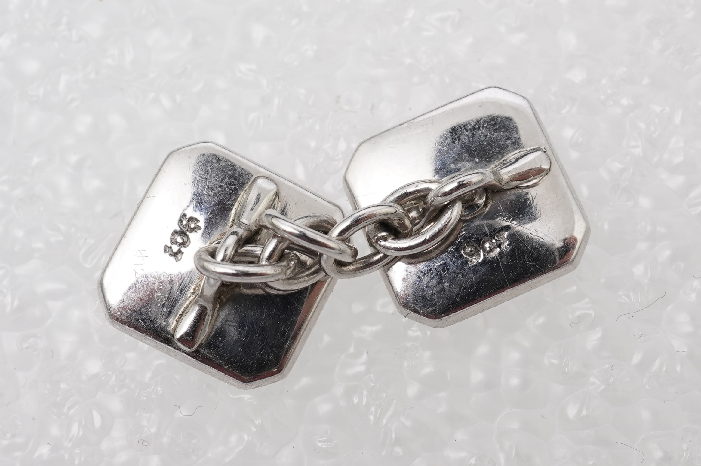 An Art Deco mother of pearl and diamond dress set, circa 1930